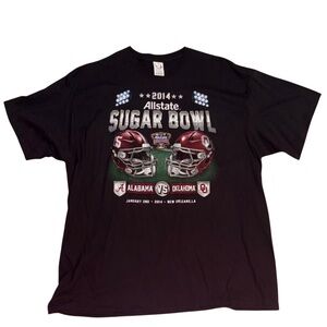 2014 Sugar Bowl Alabama Oklahoma T-Shirt 2XL NWOT Crimson Tide Sooners Football
